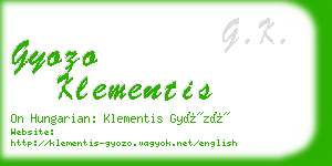 gyozo klementis business card